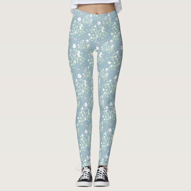 Leggings Motif de fleurs sauvages (Devant)