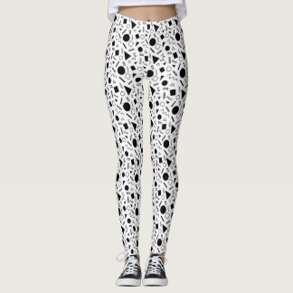 Leggings Motif de formes géométriques rétro