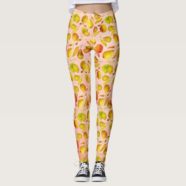 Leggings Motif de fruits colorés (Devant)