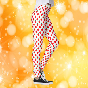Leggings Motif de fruits rouges pomme