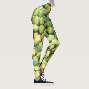 Leggings Motif de fruits tropicaux à la noix de coco