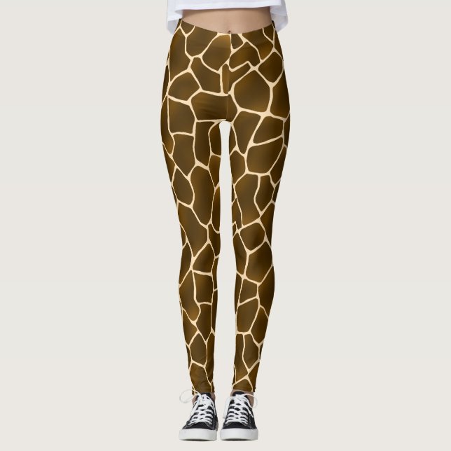 Leggings Motif de girafe de style sauvage (Devant)