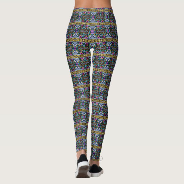 Leggings motif de graffiti Abstrait (Dos)