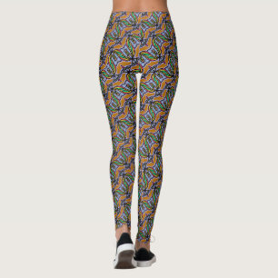 Leggings motif de graffiti Abstrait