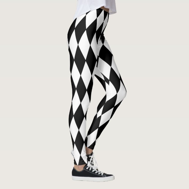 Leggings Motif de harlequin de style de mardi gras (Droite)