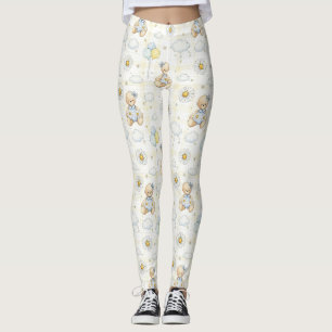 Leggings Motif de jardin de marguerites de nounours (15)