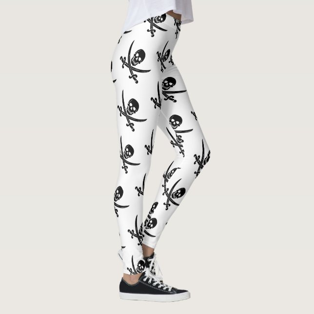 Leggings Motif de jolly roger de crâne de pirate (Droite)