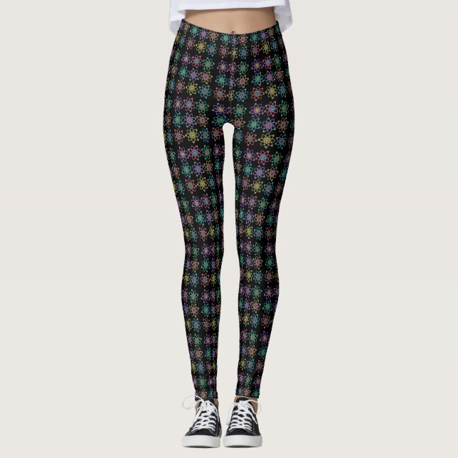 Leggings Motif de la structure atomique Cool (Devant)