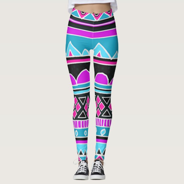 Leggings Motif de la tribu Aztec (Devant)