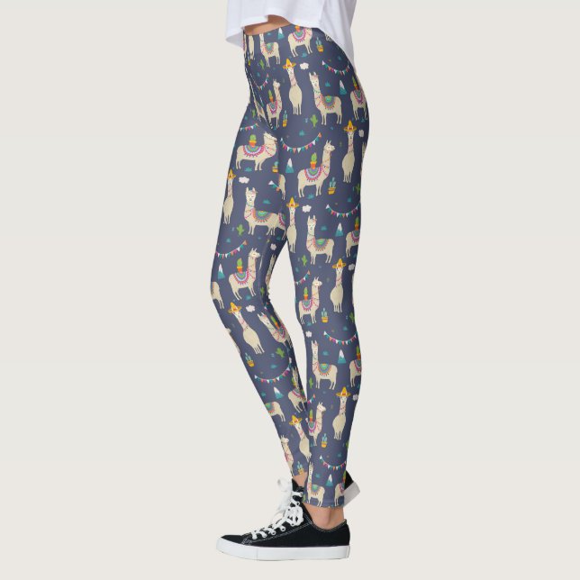 Leggings Motif de lama de célébration (Gauche)