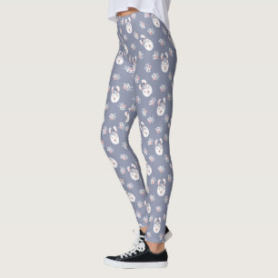 Leggings Motif de lamas et de fleurs