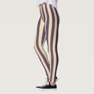 Leggings Motif de lignes violettes et roses rousses