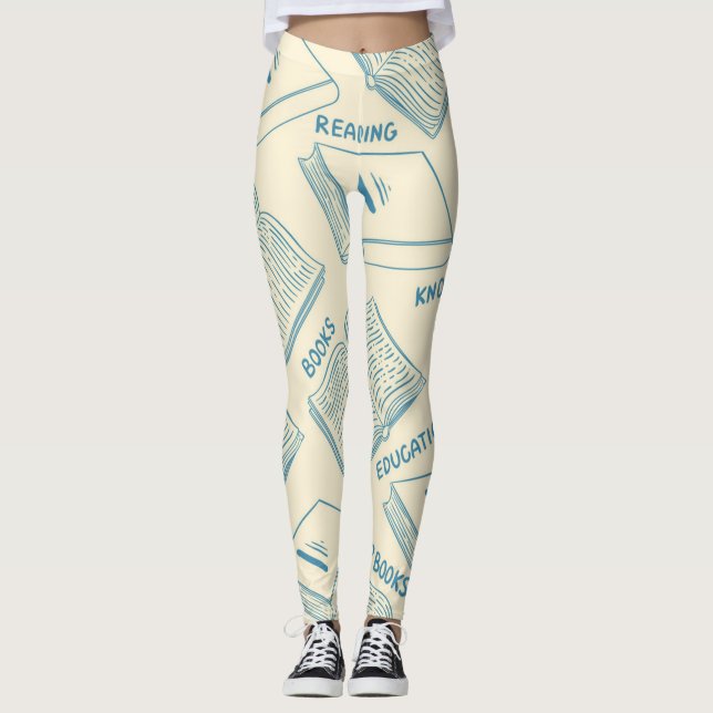 Leggings Motif de livre (Devant)