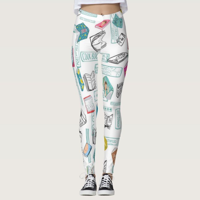 Leggings Motif de livre (Devant)