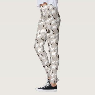 Leggings Motif de l'ours de bois du mignon Doodland