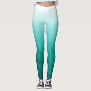 Leggings Motif de maillage de géométrie de dégradé blanc Tu