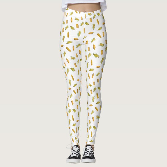 Leggings Motif de maïs (Devant)