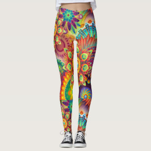 Leggings Motif de mandala psychédélique géométrique 