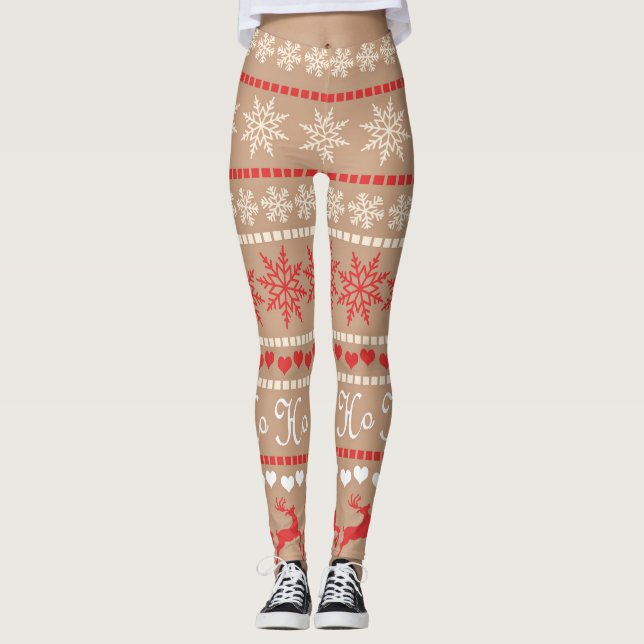 Leggings Motif de Noël populaire (Devant)