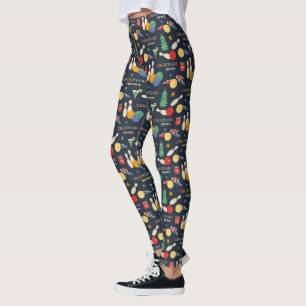Leggings Motif de Noël rétro