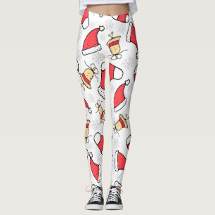 Leggings Motif de Noël sans couture, design festif.