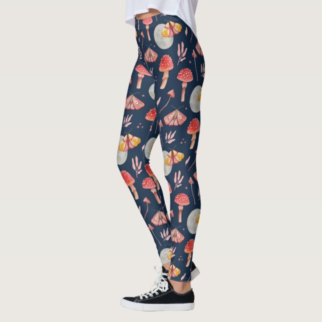 Leggings Motif de papillon magique et de champignons. Soiré (Gauche)