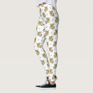 Leggings Motif de paresse d'aquarelle de tarte de Cutie