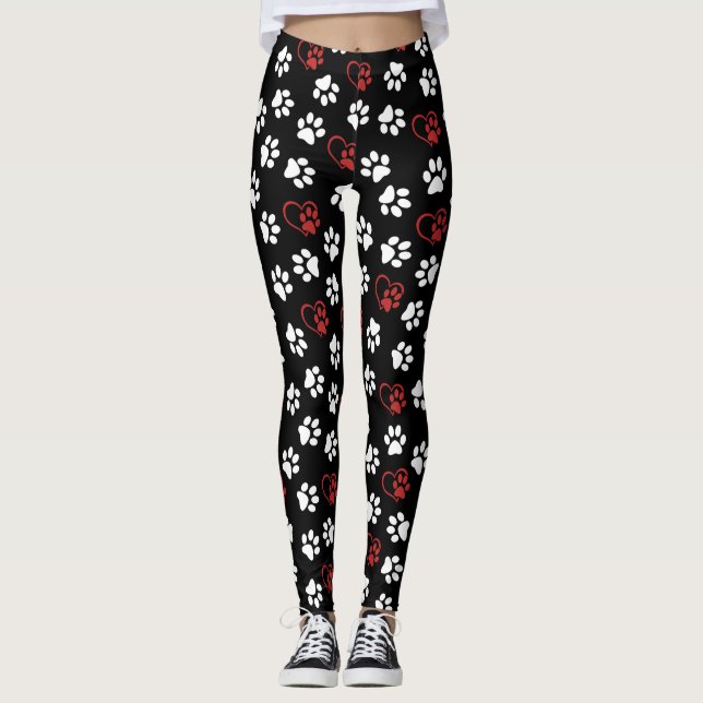 Leggings Motif De Pâtes, Patrouilles Blanches, Patrouilles  (Devant)