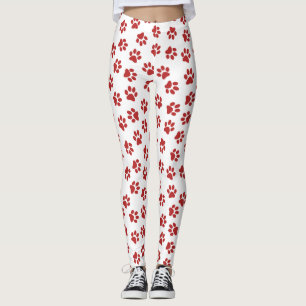 Leggings Motif De Pâtes, Patrouilles De Chiens, Paws Rouges