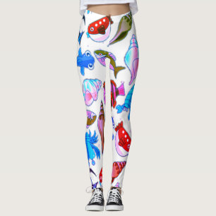 Leggings Motif de pêche