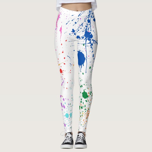 Leggings Motif de peinture partout (Devant)