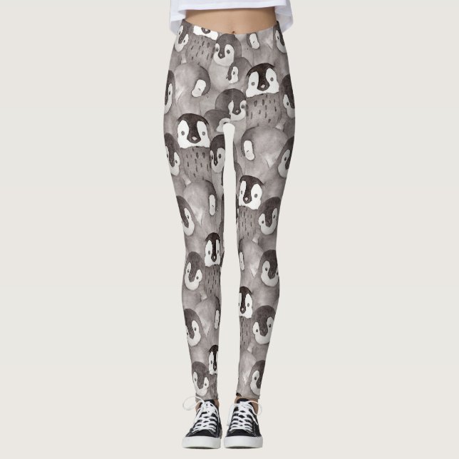 Leggings Motif de pingouin mignon bébé (Devant)