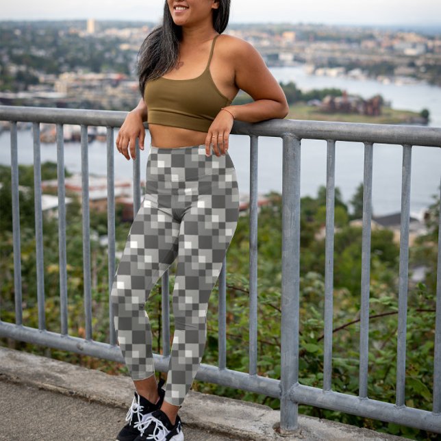 Leggings Motif de pixel gris (Créateur téléchargé)