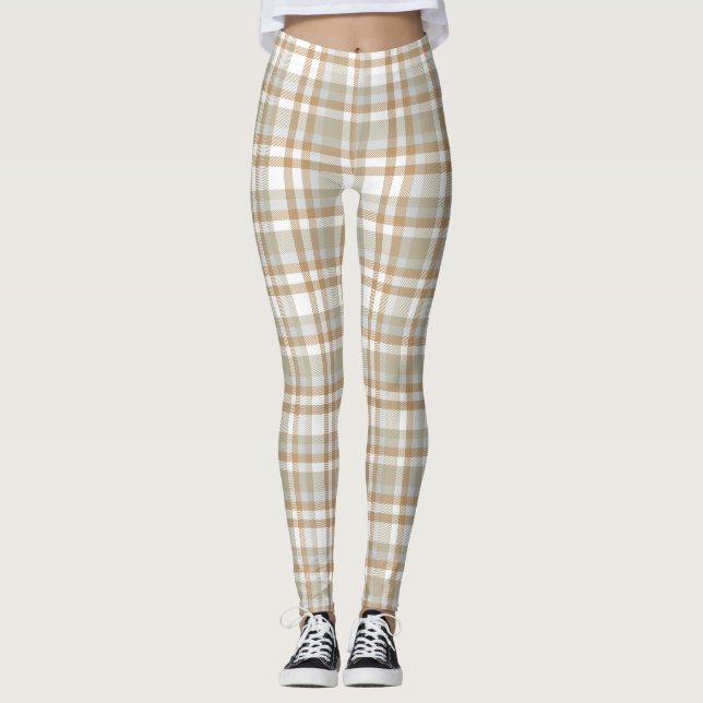Leggings motif de Plaid Tartan à damiers (Devant)