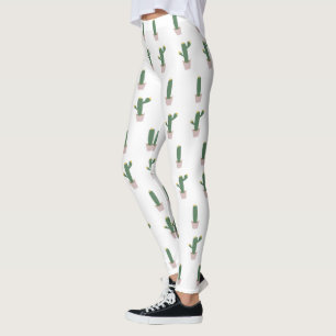 Leggings Motif de plante de cactus mignon en pot