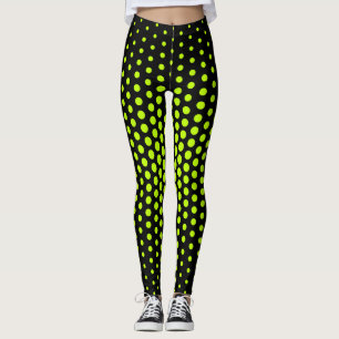 Leggings Motif de point de techno de chaux