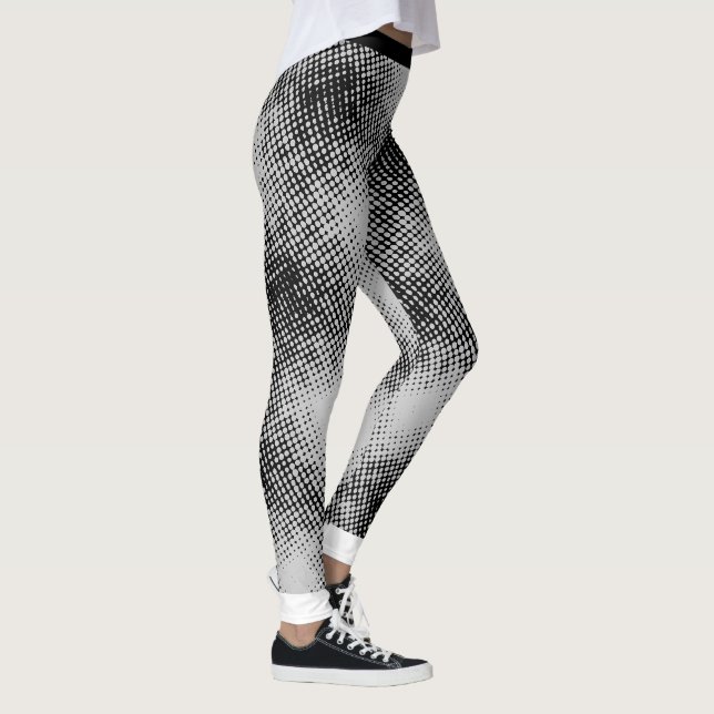 Leggings MOTIF de point noir sur (couleur de votre Arrière  (Droite)