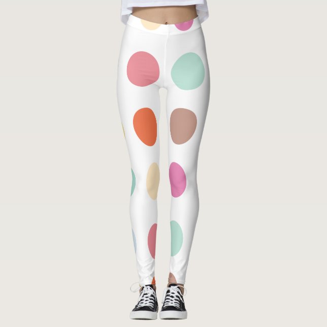 Leggings Motif de points multicolores (Devant)
