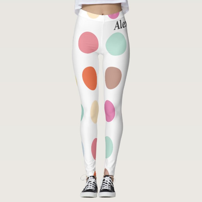 Leggings Motif de points multicolores (Devant)