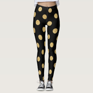Leggings Motif de pois élégant de parties scintillantes d