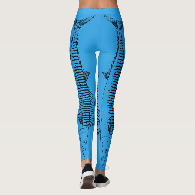 Leggings Motif de poissons de Wahoo (Dos)