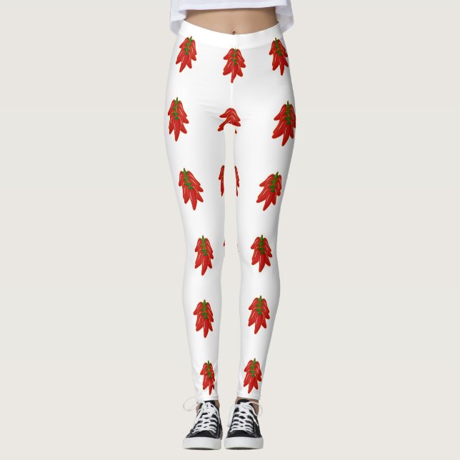 Leggings Motif de poivrons de piment rouge (Devant)