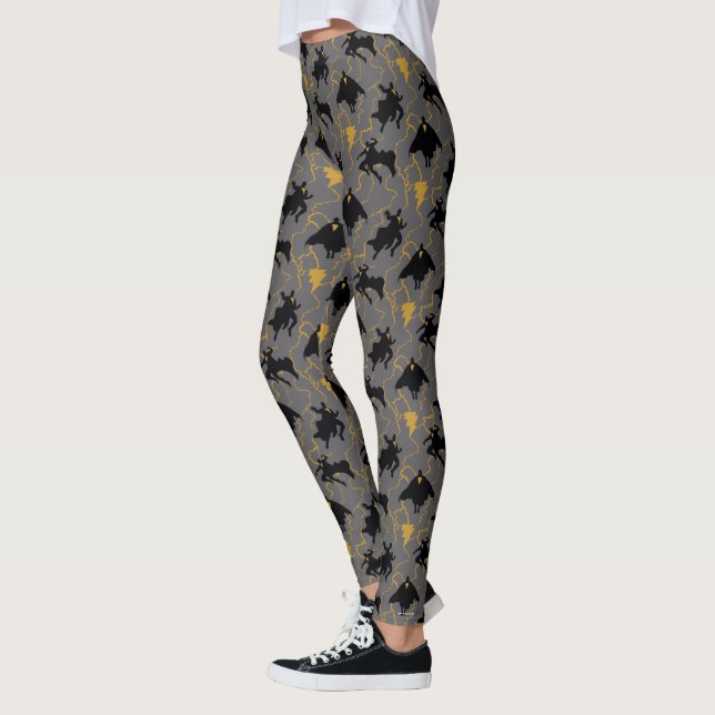 Leggings Motif de silhouette Black Adam Lightning (Gauche)