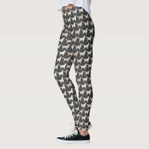 Leggings Motif de silhouettes de golden retriever