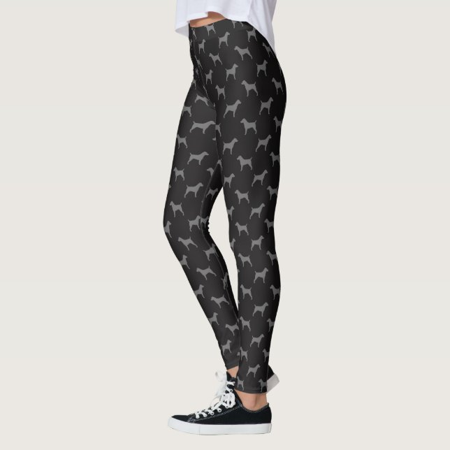 Leggings Motif de silhouettes de Jack Russell Terrier (Gauche)