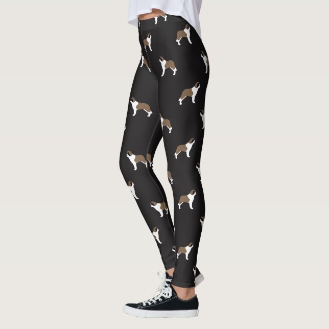 Leggings Motif de silhouettes de St Bernard (Gauche)