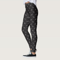 Motif de silhouettes de Weimaraner gris et noir
