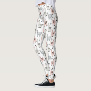 Leggings Motif de sourire de lamas