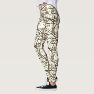 Leggings Motif de sourire de paresse