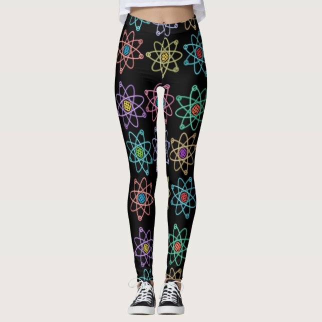 Leggings Motif de structure atomique Cool Science (Devant)